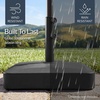 image:imageBest Choice Products 55lb Fillable Umbrella Base Stand Plastic Patio Umbrella Stand with Pole Holder Adjustment Knob for Outdoor Lawn Deck Asscher Design  WhiteBlack  Square