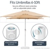 image:imageBest Choice Products 55lb Fillable Umbrella Base Stand Plastic Patio Umbrella Stand with Pole Holder Adjustment Knob for Outdoor Lawn Deck Asscher Design  WhiteWhite  Square