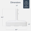 image:imageBest Choice Products 55lb Fillable Umbrella Base Stand Plastic Patio Umbrella Stand with Pole Holder Adjustment Knob for Outdoor Lawn Deck Asscher Design  WhiteWhite  Square