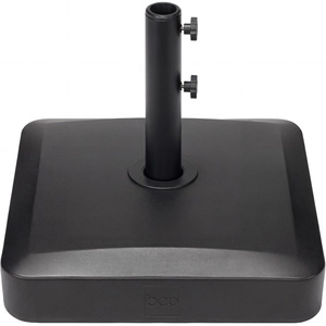 image:imageBest Choice Products 55lb Fillable Umbrella Base Stand Plastic Patio Umbrella Stand with Pole Holder Adjustment Knob for Outdoor Lawn Deck Asscher Design  WhiteBlack  Square