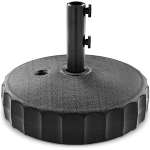 image:imageBest Choice Products 55lb Fillable Umbrella Base Stand Plastic Patio Umbrella Stand with Pole Holder Adjustment Knob for Outdoor Lawn Deck Asscher Design  WhiteBlack  Fluted