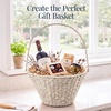 image:imageBest Choice Products Handwoven Gift Basket for Mothers Day Medium Woven Storage Basket for Gifts Candles amp Flowers WCollapsible Handle Tapered Shape Water Hyacinth 15 Inch Basket  NaturalWhite