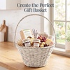 image:imageBest Choice Products Handwoven Gift Basket for Mothers Day Medium Woven Storage Basket for Gifts Candles amp Flowers WCollapsible Handle Tapered Shape Water Hyacinth 15 Inch Basket  NaturalWhite