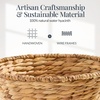 image:imageBest Choice Products Handwoven Gift Basket for Mothers Day Medium Woven Storage Basket for Gifts Candles amp Flowers WCollapsible Handle Tapered Shape Water Hyacinth 15 Inch Basket  NaturalNatural