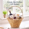 image:imageBest Choice Products Handwoven Gift Basket for Mothers Day Medium Woven Storage Basket for Gifts Candles amp Flowers WCollapsible Handle Tapered Shape Water Hyacinth 15 Inch Basket  NaturalNatural