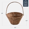 image:imageBest Choice Products Handwoven Gift Basket for Mothers Day Medium Woven Storage Basket for Gifts Candles amp Flowers WCollapsible Handle Tapered Shape Water Hyacinth 15 Inch Basket  NaturalChestnut