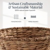 image:imageBest Choice Products Handwoven Gift Basket for Mothers Day Medium Woven Storage Basket for Gifts Candles amp Flowers WCollapsible Handle Tapered Shape Water Hyacinth 15 Inch Basket  NaturalChestnut
