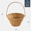 image:imageBest Choice Products Handwoven Gift Basket for Mothers Day Medium Woven Storage Basket for Gifts Candles amp Flowers WCollapsible Handle Tapered Shape Water Hyacinth 15 Inch Basket  NaturalNatural