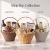 image:imageBest Choice Products Handwoven Gift Basket for Mothers Day Medium Woven Storage Basket for Gifts Candles amp Flowers WCollapsible Handle Tapered Shape Water Hyacinth 15 Inch Basket  NaturalWhite