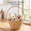 image:imageBest Choice Products Handwoven Gift Basket for Mothers Day Medium Woven Storage Basket for Gifts Candles amp Flowers WCollapsible Handle Tapered Shape Water Hyacinth 15 Inch Basket  NaturalNatural
