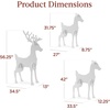 image:imageBest Choice Products 3Piece 56in Reindeer Family Silhouette Set Outdoor Christmas Deer Set PVC Yard Decoration Holiday Decor for Lawn Garden Display wBuck Doe Fawn
