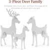 image:imageBest Choice Products 3Piece 56in Reindeer Family Silhouette Set Outdoor Christmas Deer Set PVC Yard Decoration Holiday Decor for Lawn Garden Display wBuck Doe Fawn
