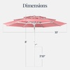 image:imageBest Choice Products 10ft 3Tier Patio Umbrella White Pole Outdoor Market Umbrella with Push Button Tilt and Crank Lift Steel Pole Umbrella for Backyard Patio Pool Outdoor ShadeFlamingo Pink