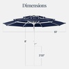 image:imageBest Choice Products 10ft 3Tier Patio Umbrella White Pole Outdoor Market Umbrella with Push Button Tilt and Crank Lift Steel Pole Umbrella for Backyard Patio Pool Outdoor ShadeNavy Blue