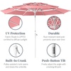 image:imageBest Choice Products 10ft 3Tier Patio Umbrella White Pole Outdoor Market Umbrella with Push Button Tilt and Crank Lift Steel Pole Umbrella for Backyard Patio Pool Outdoor ShadeFlamingo Pink