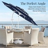 image:imageBest Choice Products 10ft 3Tier Patio Umbrella White Pole Outdoor Market Umbrella with Push Button Tilt and Crank Lift Steel Pole Umbrella for Backyard Patio Pool Outdoor ShadeNavy Blue