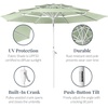 image:imageBest Choice Products 10ft 3Tier Patio Umbrella White Pole Outdoor Market Umbrella with Push Button Tilt and Crank Lift Steel Pole Umbrella for Backyard Patio Pool Outdoor ShadeSage Green