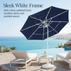 image:imageBest Choice Products 10ft 3Tier Patio Umbrella White Pole Outdoor Market Umbrella with Push Button Tilt and Crank Lift Steel Pole Umbrella for Backyard Patio Pool Outdoor ShadeNavy Blue