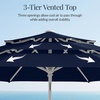 image:imageBest Choice Products 10ft 3Tier Patio Umbrella White Pole Outdoor Market Umbrella with Push Button Tilt and Crank Lift Steel Pole Umbrella for Backyard Patio Pool Outdoor ShadeNavy Blue