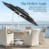 image:imageBest Choice Products 10ft 3Tier Patio Umbrella White Pole Outdoor Market Umbrella with Push Button Tilt and Crank Lift Steel Pole Umbrella for Backyard Patio Pool Outdoor ShadeBlack