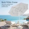 image:imageBest Choice Products 10ft 3Tier Patio Umbrella White Pole Outdoor Market Umbrella with Push Button Tilt and Crank Lift Steel Pole Umbrella for Backyard Patio Pool Outdoor ShadeFog Gray