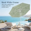 image:imageBest Choice Products 10ft 3Tier Patio Umbrella White Pole Outdoor Market Umbrella with Push Button Tilt and Crank Lift Steel Pole Umbrella for Backyard Patio Pool Outdoor ShadeSage Green