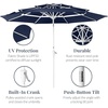 image:imageBest Choice Products 10ft 3Tier Patio Umbrella White Pole Outdoor Market Umbrella with Push Button Tilt and Crank Lift Steel Pole Umbrella for Backyard Patio Pool Outdoor ShadeNavy Blue
