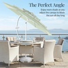 image:imageBest Choice Products 10ft 3Tier Patio Umbrella White Pole Outdoor Market Umbrella with Push Button Tilt and Crank Lift Steel Pole Umbrella for Backyard Patio Pool Outdoor ShadeSage Green