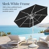 image:imageBest Choice Products 10ft 3Tier Patio Umbrella White Pole Outdoor Market Umbrella with Push Button Tilt and Crank Lift Steel Pole Umbrella for Backyard Patio Pool Outdoor ShadeBlack