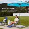 image:imageBest Choice Products 123lb Capacity Fillable Mobile Umbrella Base Heavy Duty Market Stand for Patio Deck Poolside w 4 Wheels 2 Locks 2 Knobs WindResistant Design  WhiteGray
