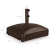 image:imageBest Choice Products 123lb Capacity Fillable Mobile Umbrella Base Heavy Duty Market Stand for Patio Deck Poolside w 4 Wheels 2 Locks 2 Knobs WindResistant Design  WhiteBronze