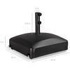 image:imageBest Choice Products 123lb Capacity Fillable Mobile Umbrella Base Heavy Duty Market Stand for Patio Deck Poolside w 4 Wheels 2 Locks 2 Knobs WindResistant Design  WhiteBlack