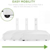 image:imageBest Choice Products 123lb Capacity Fillable Mobile Umbrella Base Heavy Duty Market Stand for Patio Deck Poolside w 4 Wheels 2 Locks 2 Knobs WindResistant Design  WhiteWhite