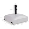 image:imageBest Choice Products 123lb Capacity Fillable Mobile Umbrella Base Heavy Duty Market Stand for Patio Deck Poolside w 4 Wheels 2 Locks 2 Knobs WindResistant Design  WhiteGray