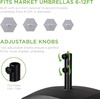 image:imageBest Choice Products 123lb Capacity Fillable Mobile Umbrella Base Heavy Duty Market Stand for Patio Deck Poolside w 4 Wheels 2 Locks 2 Knobs WindResistant Design  WhiteBlack