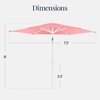 image:imageBest Choice Products 75ft Patio Umbrella White Pole Outdoor Market Umbrella with Push Button Tilt and Crank Lift Steel Pole Umbrella for Backyard Patio Garden Pool Outdoor Shade  Flamingo PinkFlamingo Pink