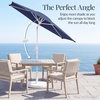 image:imageBest Choice Products 75ft Patio Umbrella White Pole Outdoor Market Umbrella with Push Button Tilt and Crank Lift Steel Pole Umbrella for Backyard Patio Garden Pool Outdoor Shade  Flamingo PinkNavy Blue