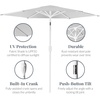 image:imageBest Choice Products 75ft Patio Umbrella White Pole Outdoor Market Umbrella with Push Button Tilt and Crank Lift Steel Pole Umbrella for Backyard Patio Garden Pool Outdoor Shade  Flamingo PinkFog Gray