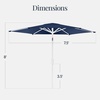 image:imageBest Choice Products 75ft Patio Umbrella White Pole Outdoor Market Umbrella with Push Button Tilt and Crank Lift Steel Pole Umbrella for Backyard Patio Garden Pool Outdoor Shade  Flamingo PinkNavy Blue