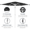 image:imageBest Choice Products 75ft Patio Umbrella White Pole Outdoor Market Umbrella with Push Button Tilt and Crank Lift Steel Pole Umbrella for Backyard Patio Garden Pool Outdoor Shade  Flamingo PinkBlack