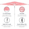 image:imageBest Choice Products 75ft Patio Umbrella White Pole Outdoor Market Umbrella with Push Button Tilt and Crank Lift Steel Pole Umbrella for Backyard Patio Garden Pool Outdoor Shade  Flamingo PinkFlamingo Pink