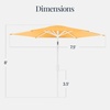 image:imageBest Choice Products 75ft Patio Umbrella White Pole Outdoor Market Umbrella with Push Button Tilt and Crank Lift Steel Pole Umbrella for Backyard Patio Garden Pool Outdoor Shade  Flamingo PinkMarigold Yellow