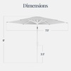 image:imageBest Choice Products 75ft Patio Umbrella White Pole Outdoor Market Umbrella with Push Button Tilt and Crank Lift Steel Pole Umbrella for Backyard Patio Garden Pool Outdoor Shade  Flamingo PinkFog Gray