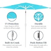 image:imageBest Choice Products 75ft Patio Umbrella White Pole Outdoor Market Umbrella with Push Button Tilt and Crank Lift Steel Pole Umbrella for Backyard Patio Garden Pool Outdoor Shade  Flamingo PinkSky Blue