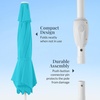 image:imageBest Choice Products 75ft Patio Umbrella White Pole Outdoor Market Umbrella with Push Button Tilt and Crank Lift Steel Pole Umbrella for Backyard Patio Garden Pool Outdoor Shade  Flamingo PinkSky Blue