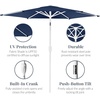 image:imageBest Choice Products 75ft Patio Umbrella White Pole Outdoor Market Umbrella with Push Button Tilt and Crank Lift Steel Pole Umbrella for Backyard Patio Garden Pool Outdoor Shade  Flamingo PinkNavy Blue