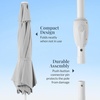 image:imageBest Choice Products 75ft Patio Umbrella White Pole Outdoor Market Umbrella with Push Button Tilt and Crank Lift Steel Pole Umbrella for Backyard Patio Garden Pool Outdoor Shade  Flamingo PinkFog Gray