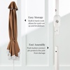 image:imageBest Choice Products 9ft Fringe Market Patio Umbrella  Outdoor Boho Tassel Sunshade for Table Pool Deck Backyard  UPF50 Easy Tilt Heavy Duty Steel Pole amp Ribs  Navy PinstripeTan