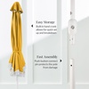 image:imageBest Choice Products 9ft Fringe Market Patio Umbrella  Outdoor Boho Tassel Sunshade for Table Pool Deck Backyard  UPF50 Easy Tilt Heavy Duty Steel Pole amp Ribs  Navy PinstripeMarigold