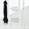 image:imageBest Choice Products 9ft Fringe Market Patio Umbrella  Outdoor Boho Tassel Sunshade for Table Pool Deck Backyard  UPF50 Easy Tilt Heavy Duty Steel Pole amp Ribs  Navy PinstripeBlack